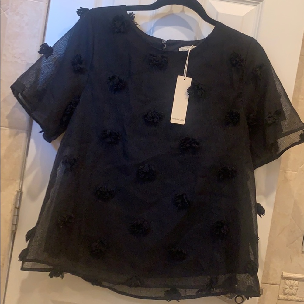 Roolee, Black, Abella Dot Blouse